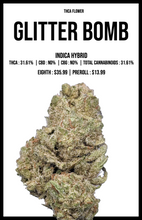 Load image into Gallery viewer, THCA Flower Hybrid Glitter Bomb Indica Hybrid
