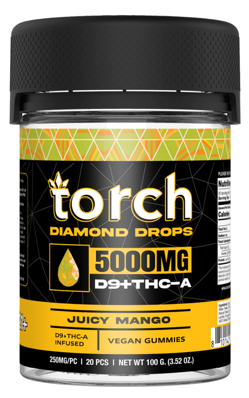 Torch 5000mg Diamond Drops D9 + THCa Gummies